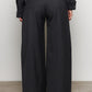 Pinstripe Wool Pleated Trousers
