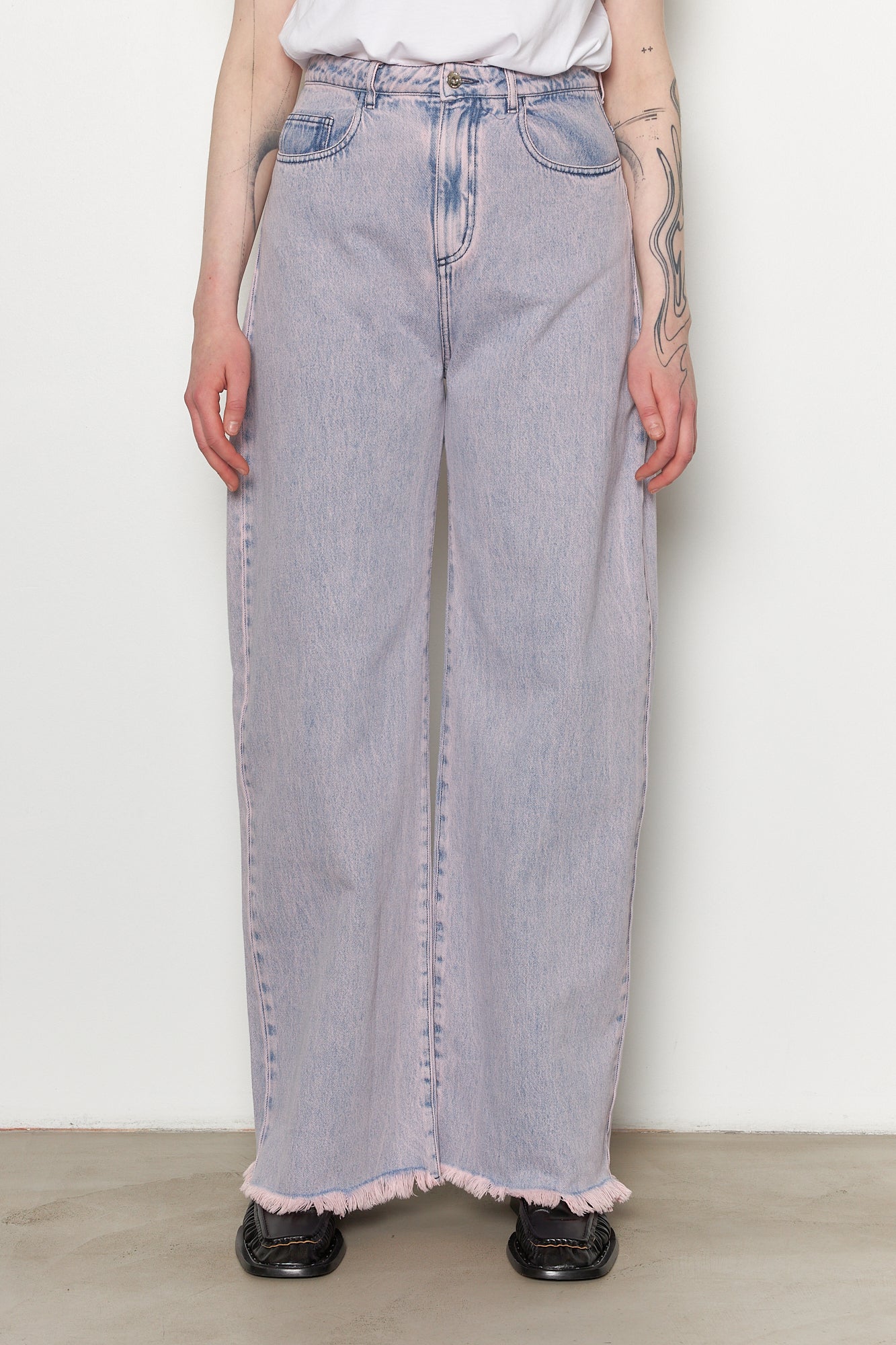 Denim Boyfriend Jeans Lilac Overdye