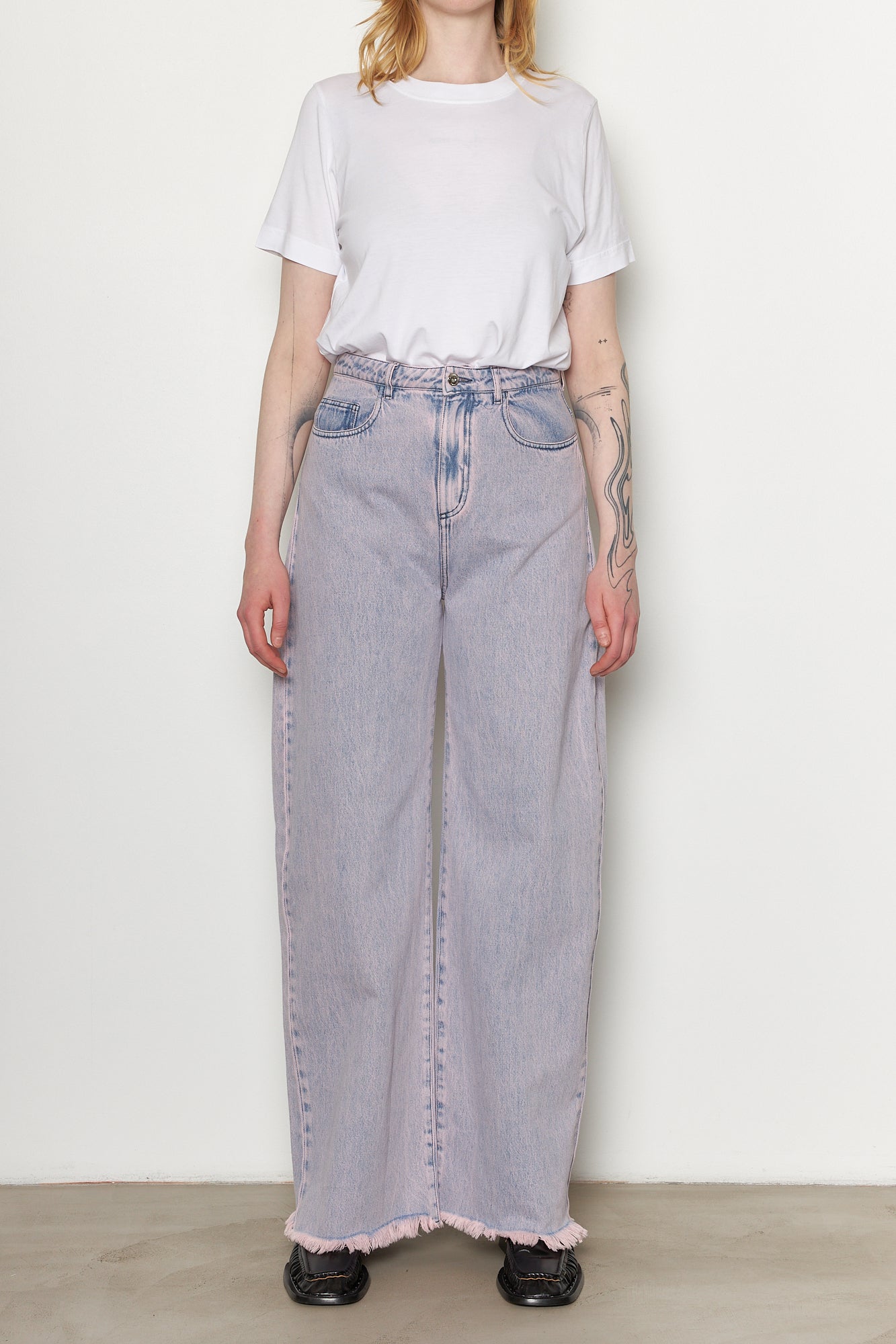 Denim Boyfriend Jeans Lilac Overdye