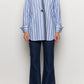 Mixed Stripes Overlaping Shirt