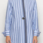 Mixed Stripes Overlaping Shirt