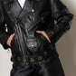 Oversized Leather Biker Jacket