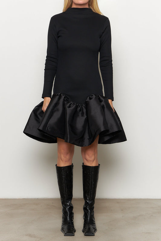 Mini Dress With Puff Skirt