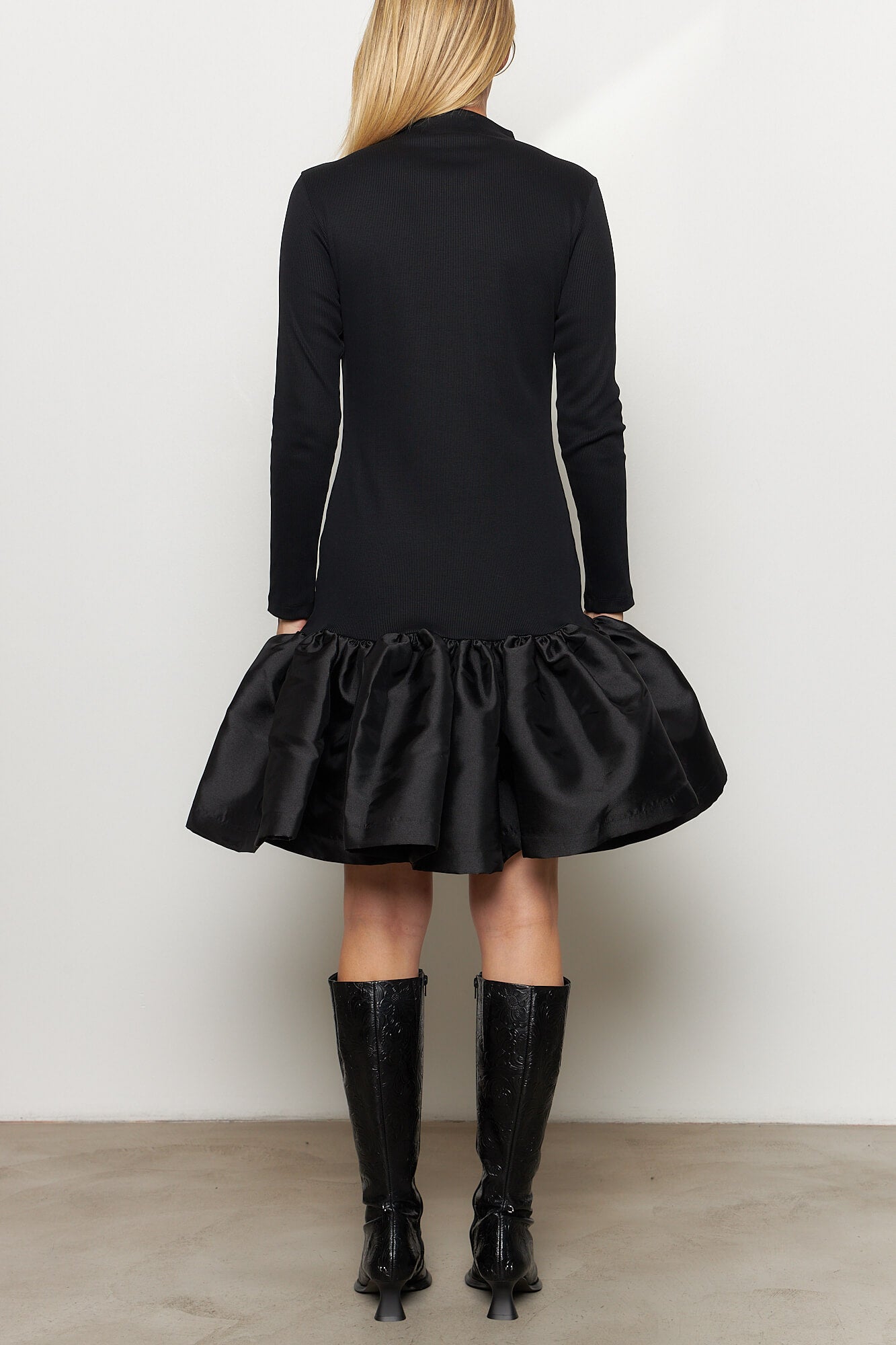 Mini Dress With Puff Skirt