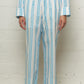 Andi Trousers Organic Cotton Stripe Blue