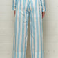 Andi Trousers Organic Cotton Stripe Blue