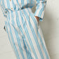 Andi Trousers Organic Cotton Stripe Blue