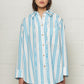 Ashley Shirt Blue Striped Organic Cotton