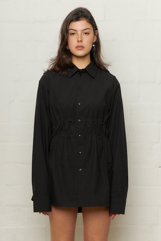 Shirt With Drawstring Black