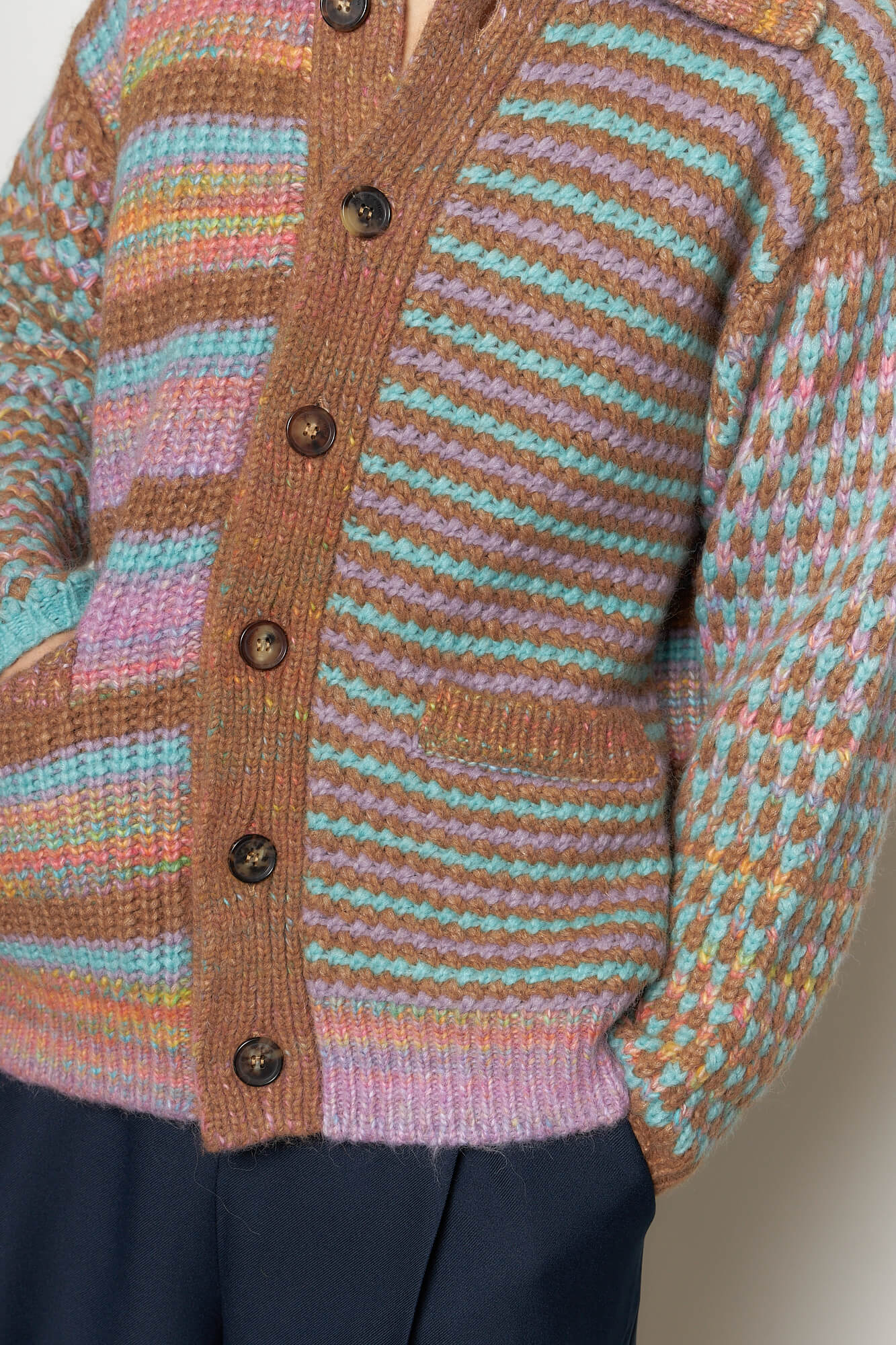 Knit Longsleeve Multicolour Jacket