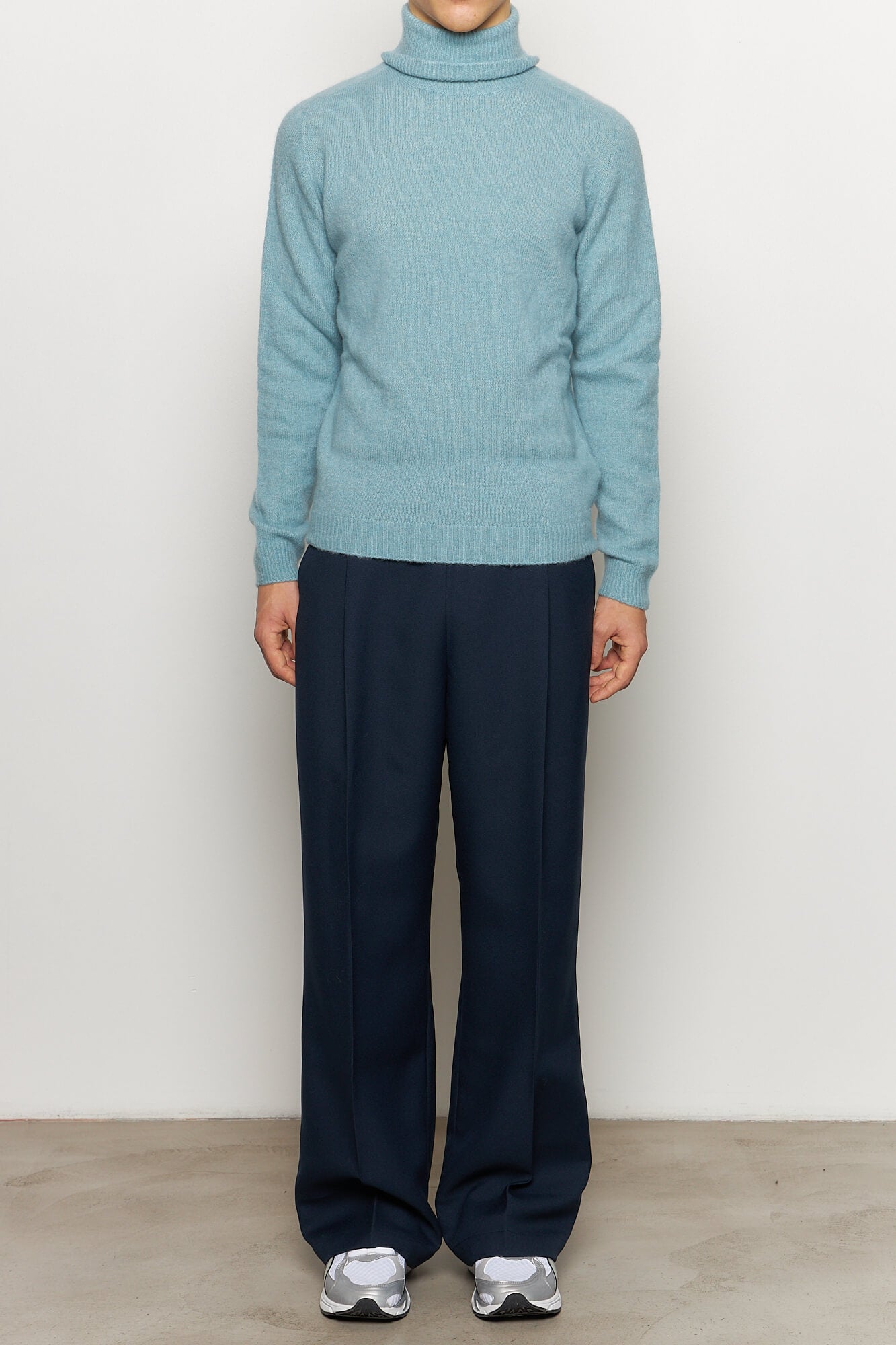 Silk & Cashmere Turtleneck Acqua