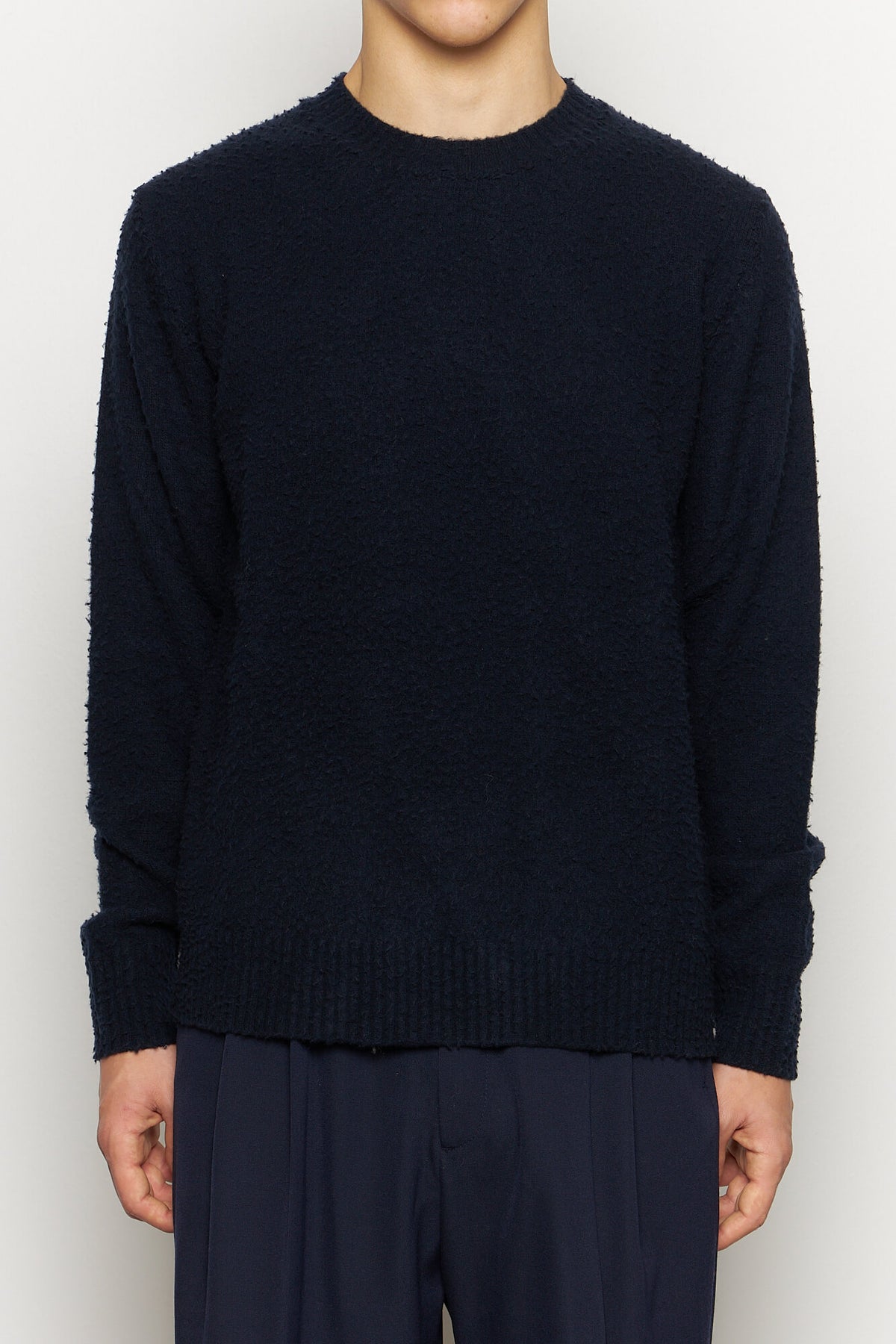 roberto collina Knit Brushed Longsleeve Navy – wasted hour 