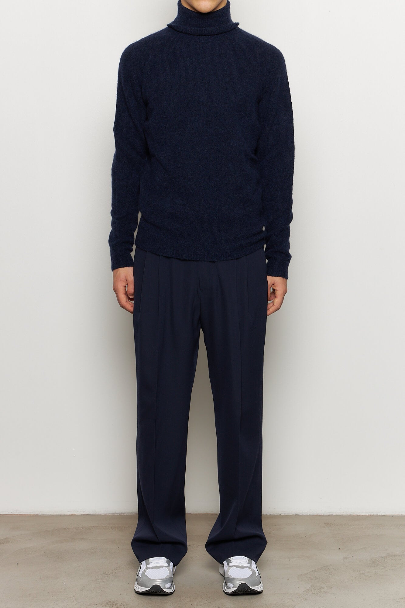 Silk & Cashmere Turtleneck Navy
