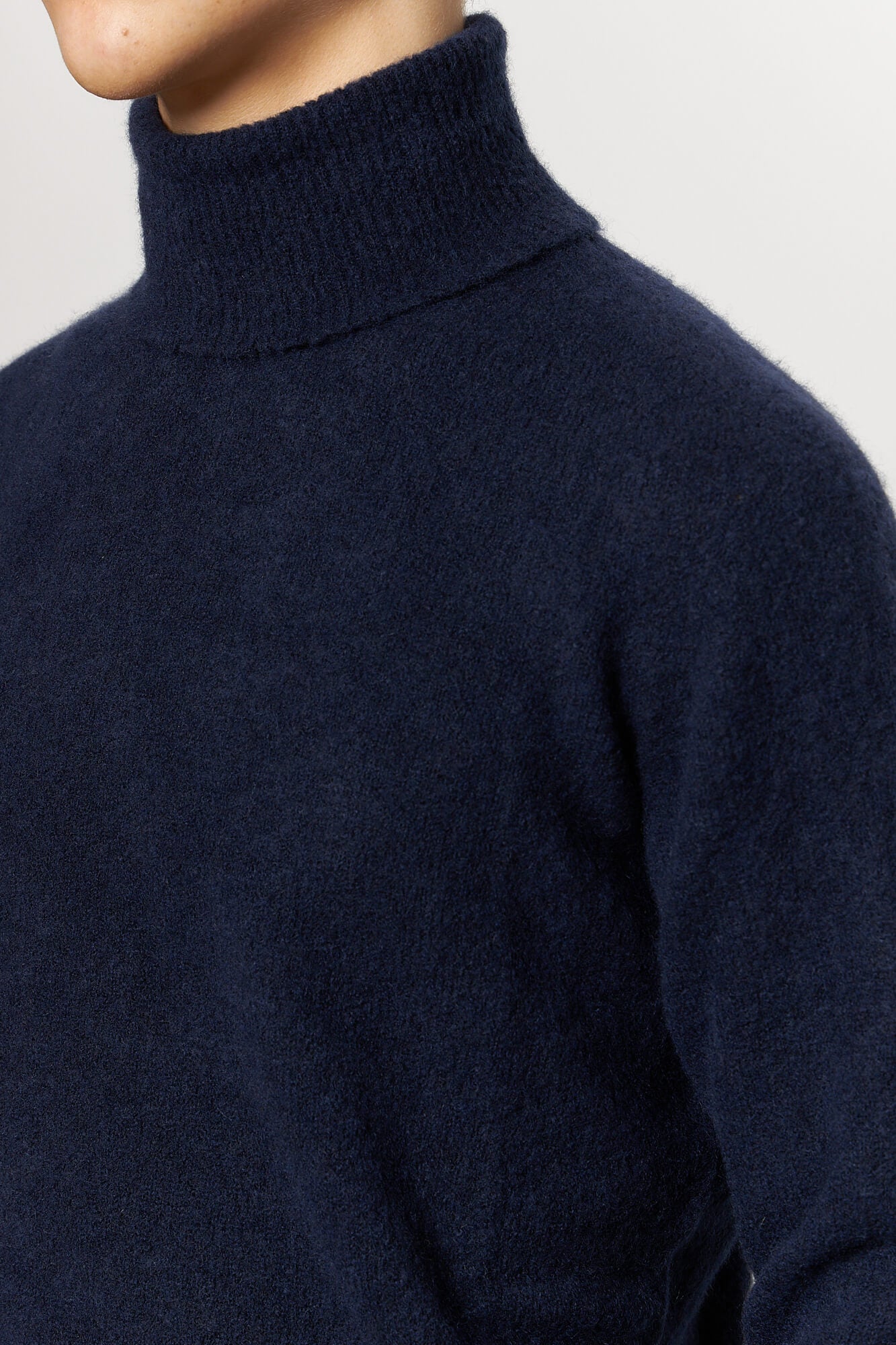Silk & Cashmere Turtleneck Navy