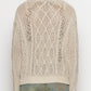 Cable Knit Beige Sweater