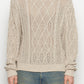 Cable Knit Beige Sweater