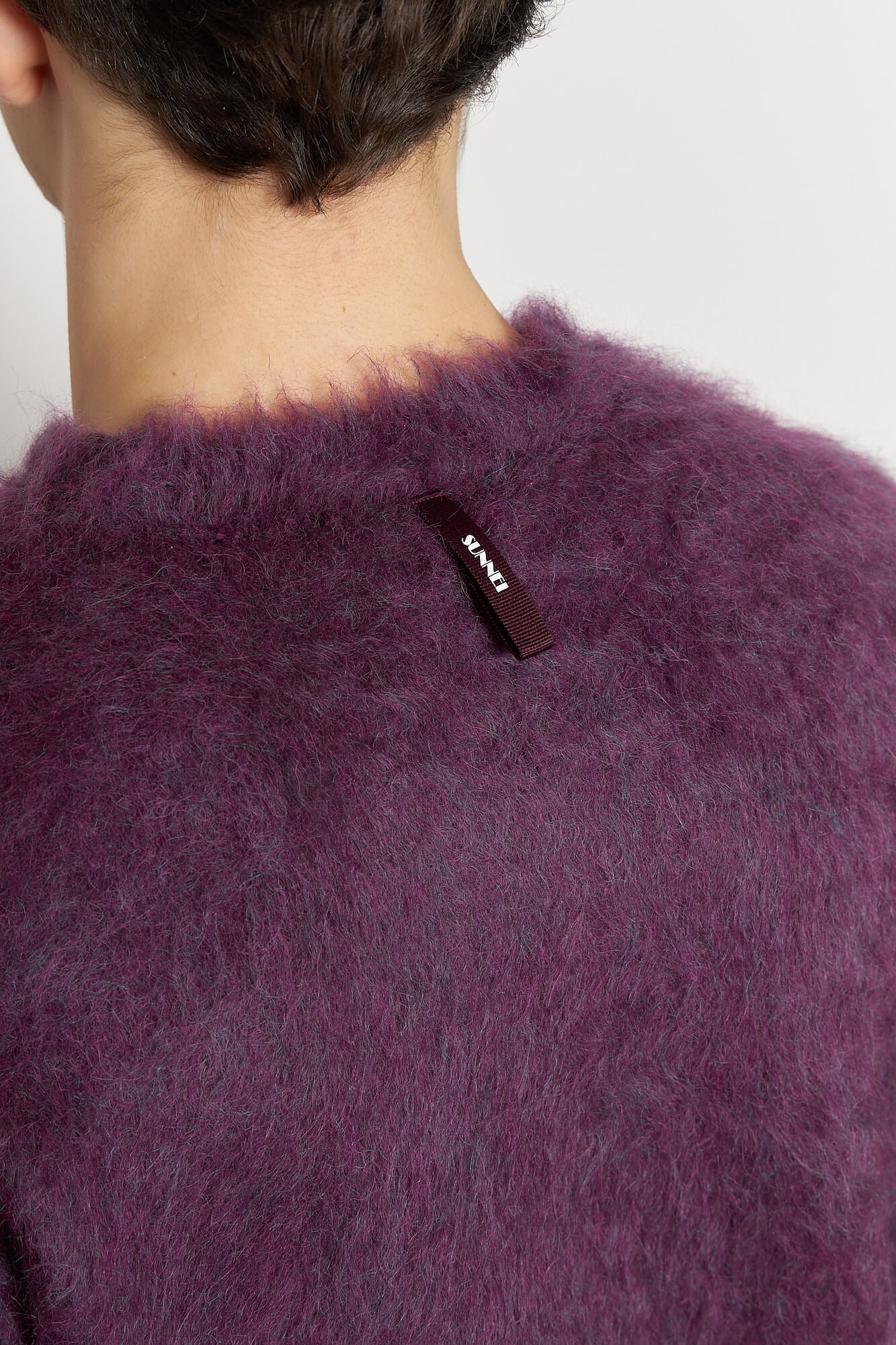Hairy Roundneck Sweater Plum