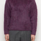 Hairy Roundneck Sweater Plum