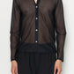 Sheer Tulle Shirt Black