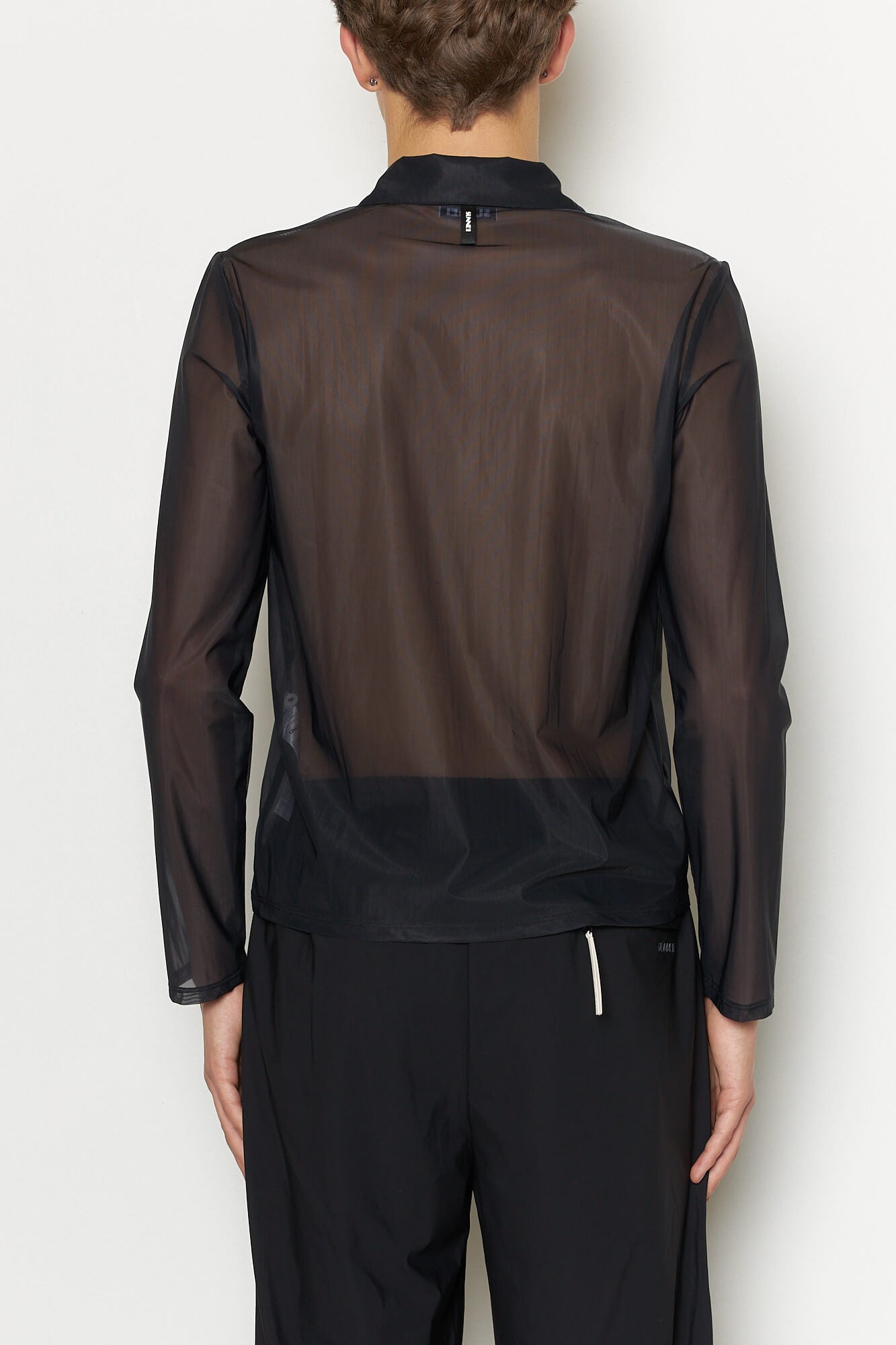 Sheer Tulle Shirt Black