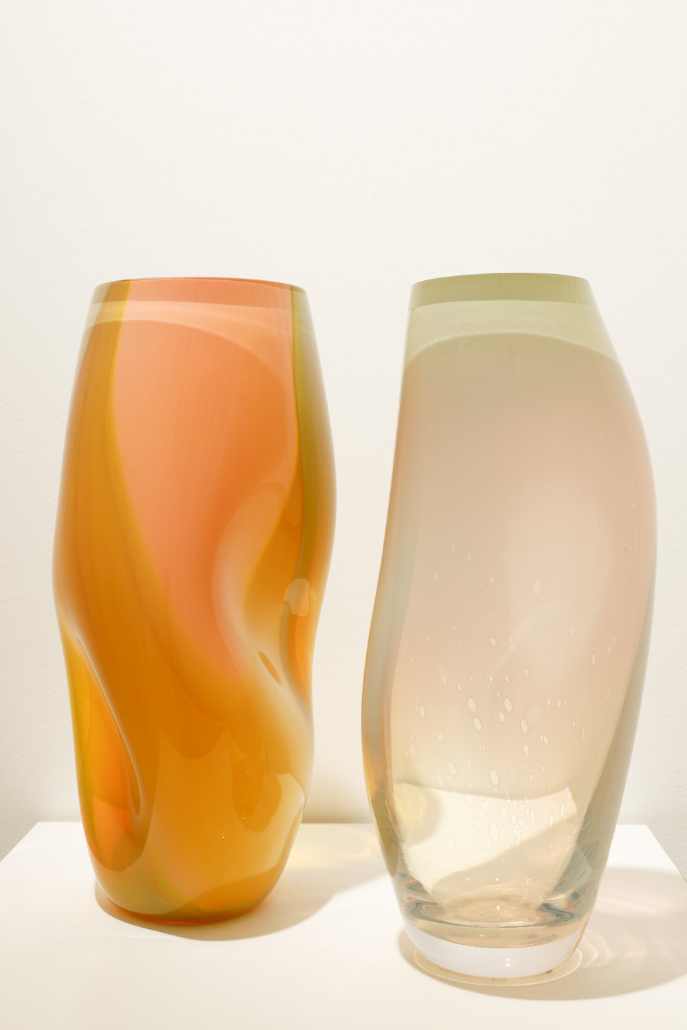 Vase Supernova IV Amber Iridescent Flamingo L