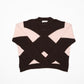 Rahil Knitted Color Block Jumper Brown/Rose