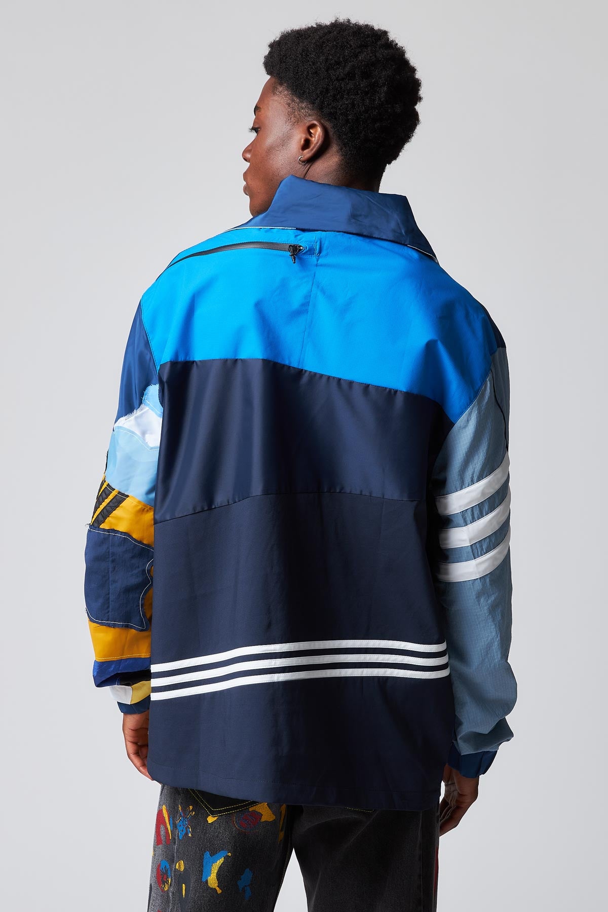 Recycled Windbreaker Popper Top