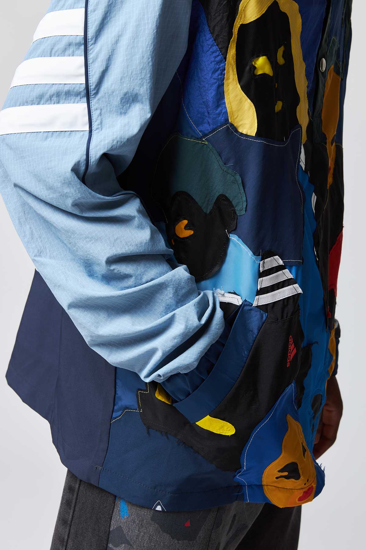 Recycled Windbreaker Popper Top