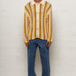 Elmer Crochet Cardigan Orange Stripe