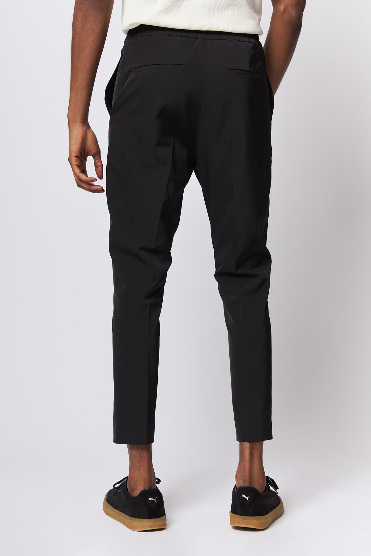 Stan Elasticated-Waist Trousers Black