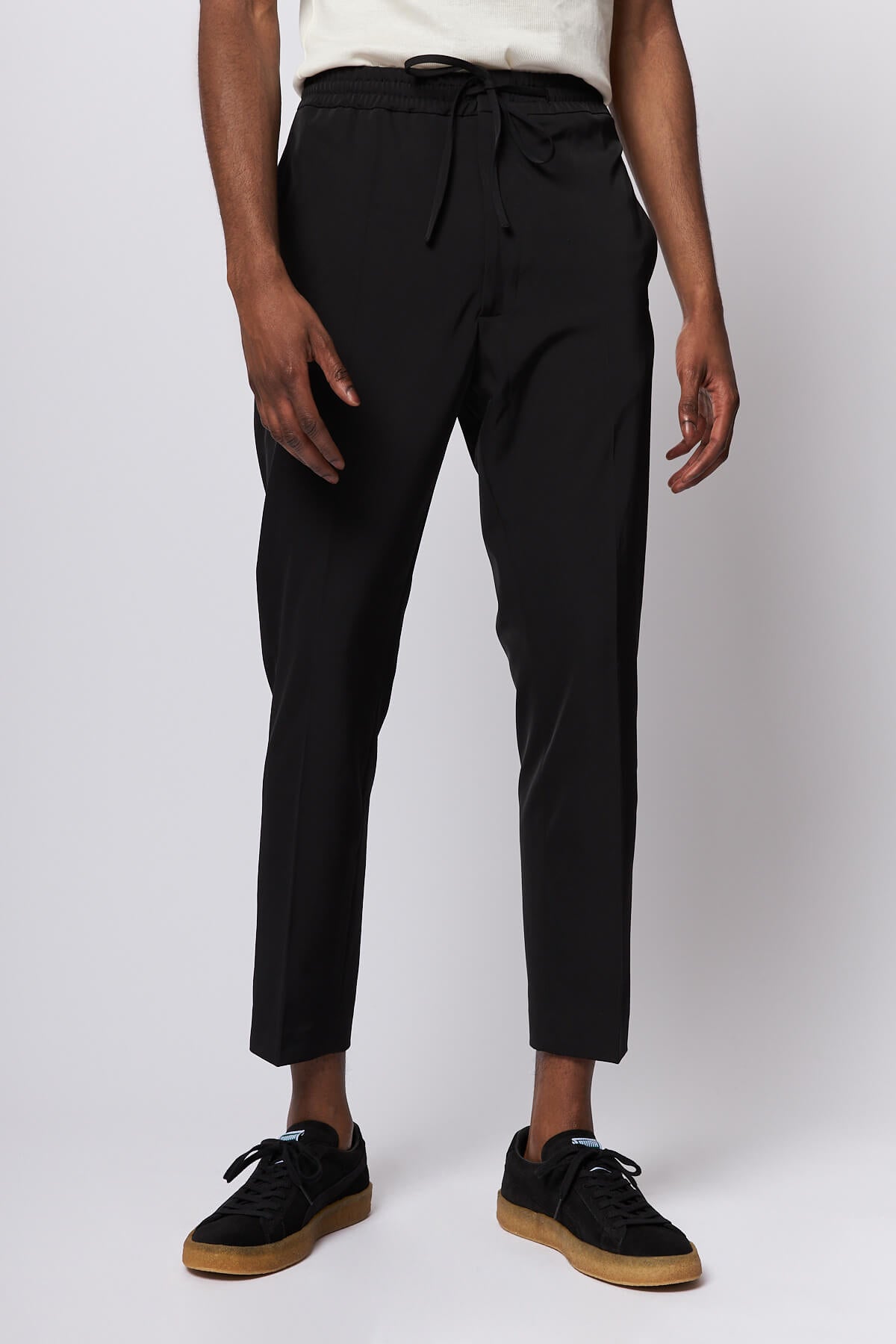 Stan Elasticated-Waist Trousers Black