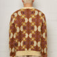 Xander Brown Jaquard Knit Sweater Mohair