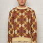 Xander Brown Jaquard Knit Sweater Mohair