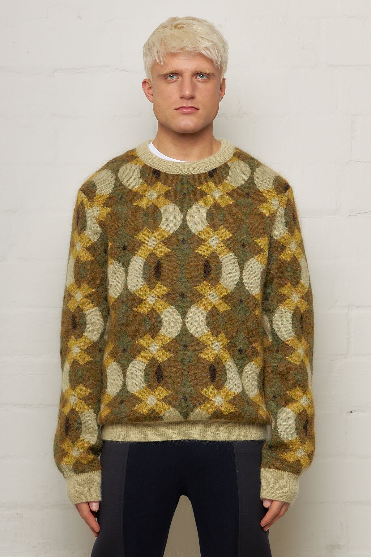 Xander Green Jaquard Knit Sweater Mohair