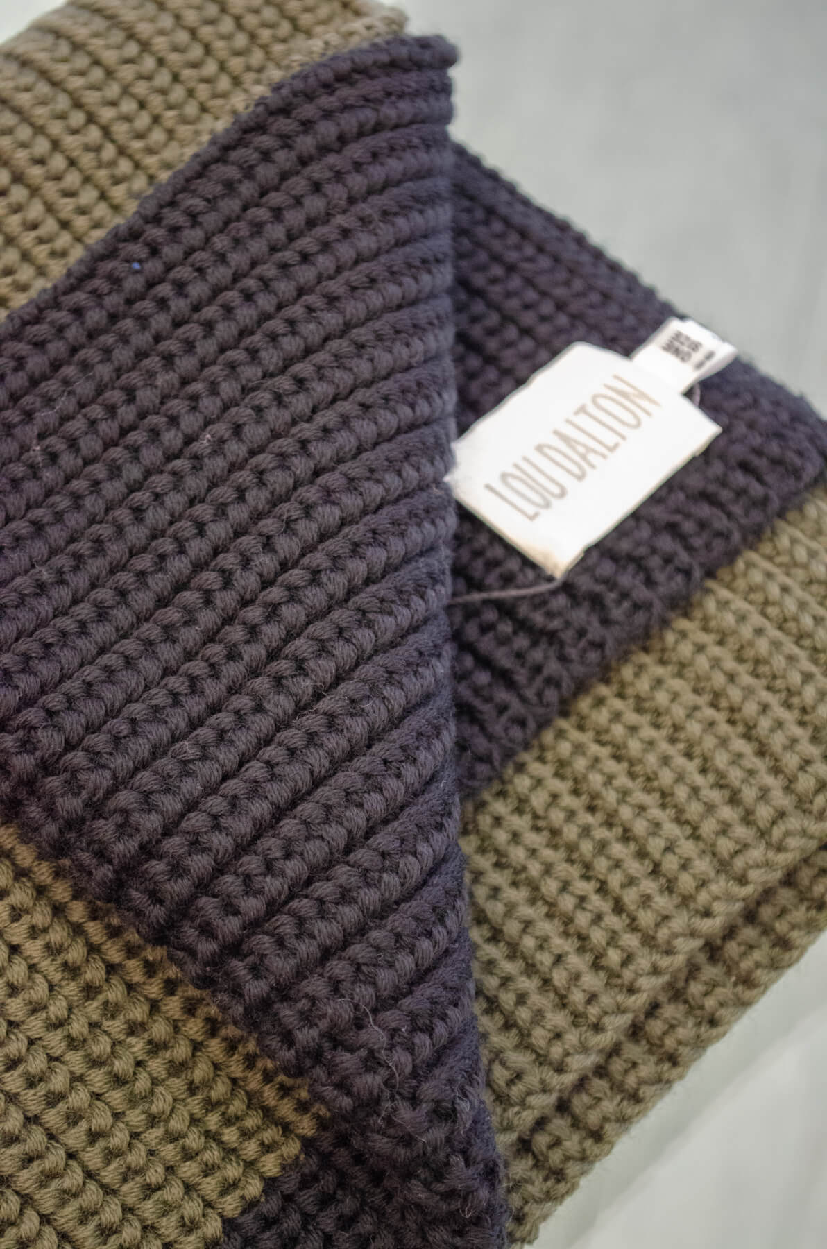 Chunky Ribbed Contrast Scarf