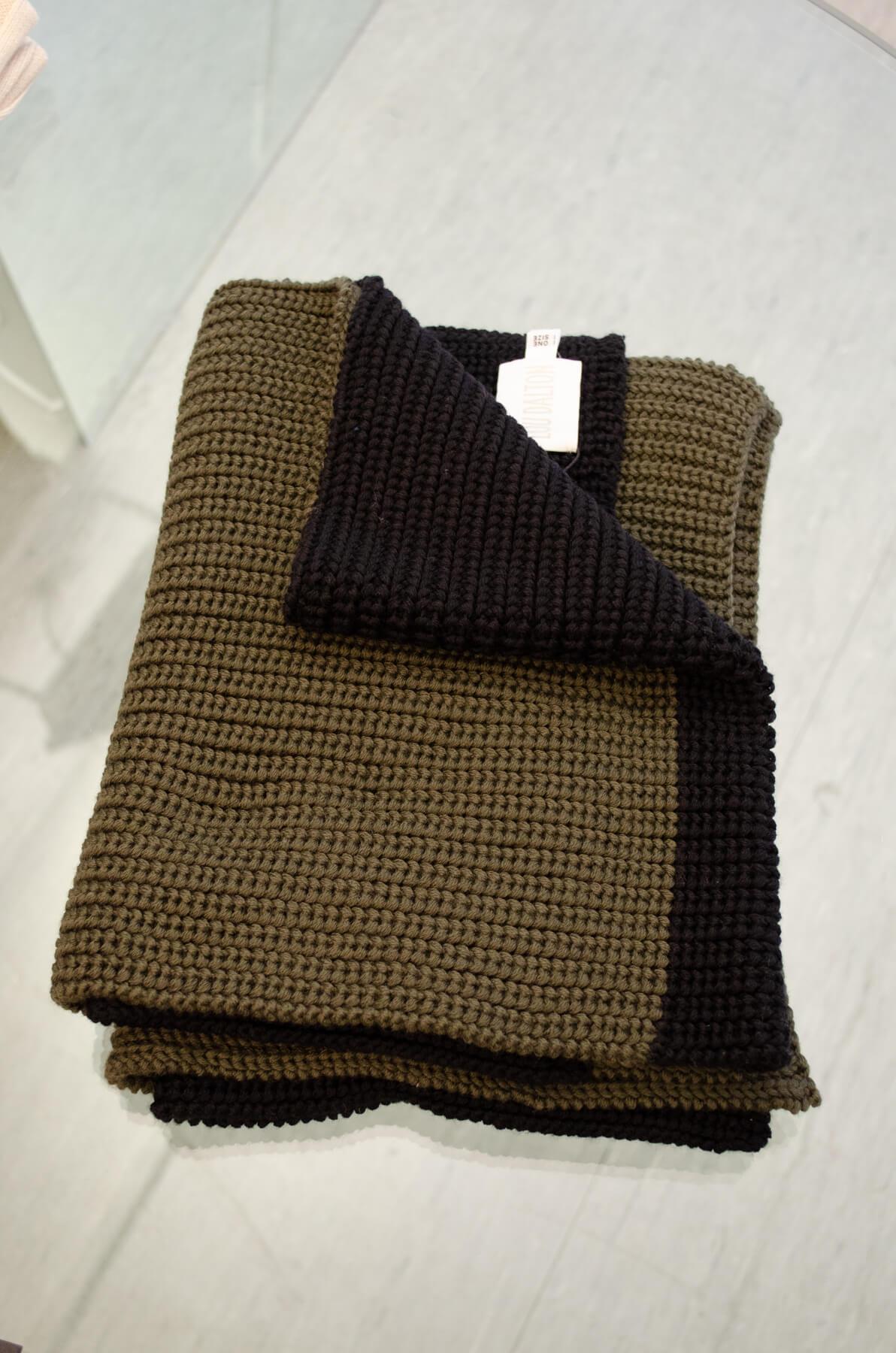 Chunky Ribbed Contrast Scarf