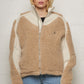 Ercan Two-Tone Fleece Jacket Grey Beige