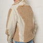 Ercan Two-Tone Fleece Jacket Grey Beige