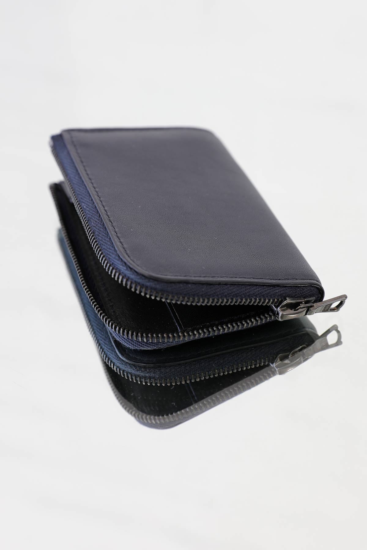 Navy Mini Zipped Wallet