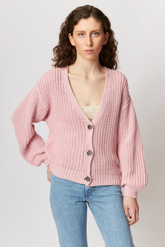 Lena Light Jacket Cardigan Faded Pink