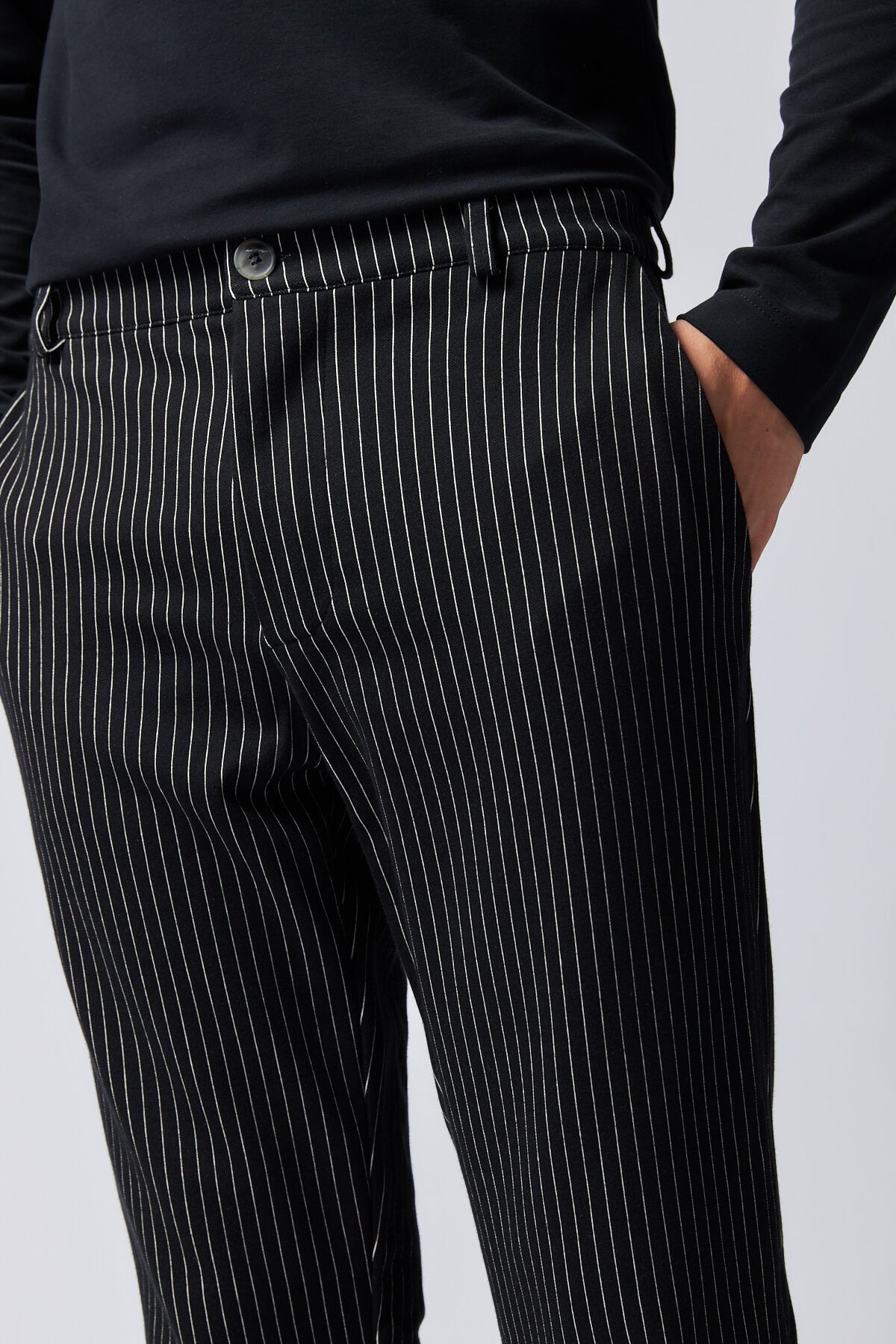 Pants Liam Black Pinstriped