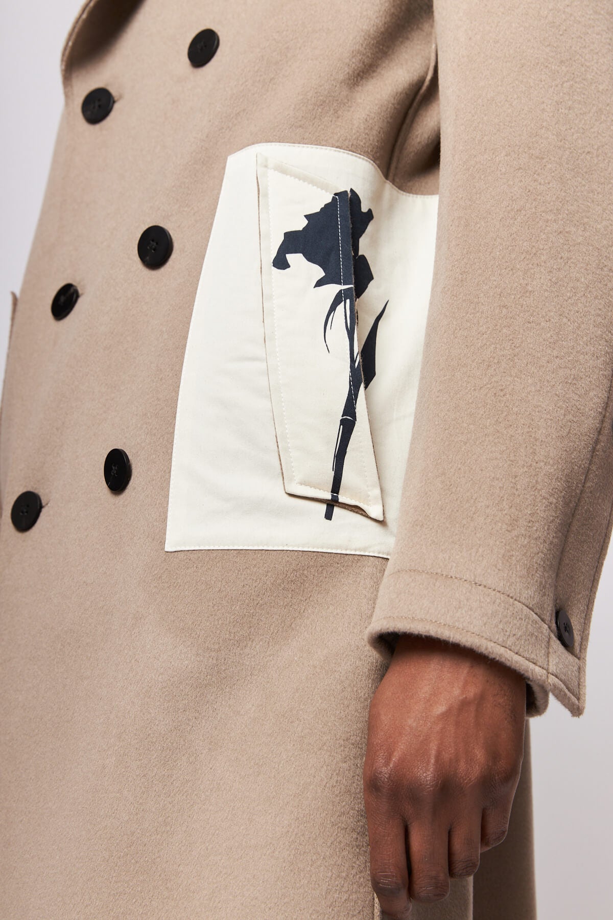 Coat with Flower Pattern