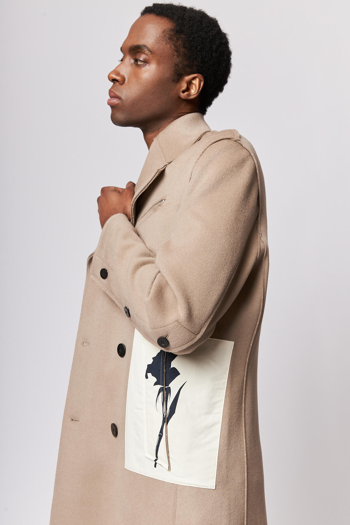 Coat with Flower Pattern