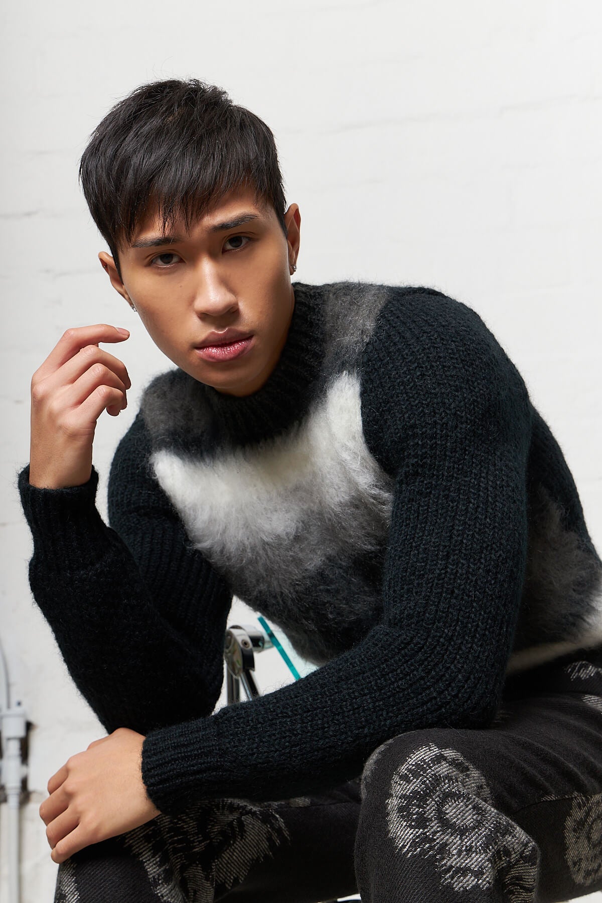 Chunky Rib Brushed Crewneck Pullover