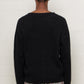 V-Neck Pullover Furry Black