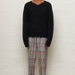 V-Neck Pullover Furry Black