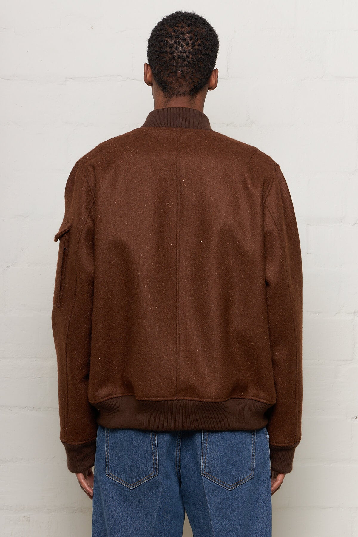 Bomber Jacket Rough Wool Rust