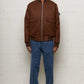 Bomber Jacket Rough Wool Rust