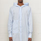 Popeline Light Blue Hooded Shirt