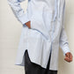 Popeline Light Blue Hooded Shirt